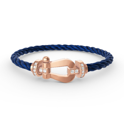 [Cadisa]FORCE LARGE HORSESHOE HALF DIAMOND BRACELET ROSE GOLD