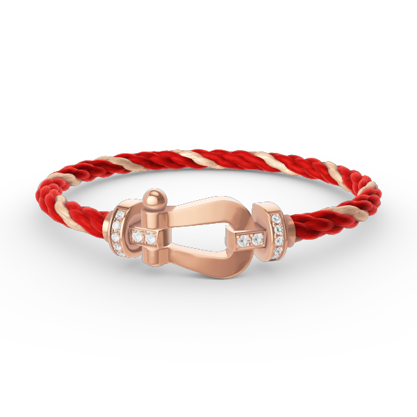 [Cadisa]FORCE LARGE HORSESHOE HALF DIAMOND BRACELET ROSE GOLD
