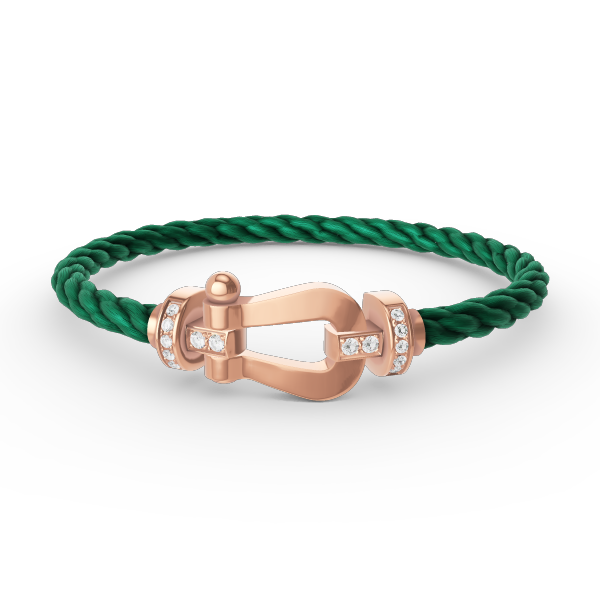 [Cadisa]FORCE LARGE HORSESHOE HALF DIAMOND BRACELET ROSE GOLD