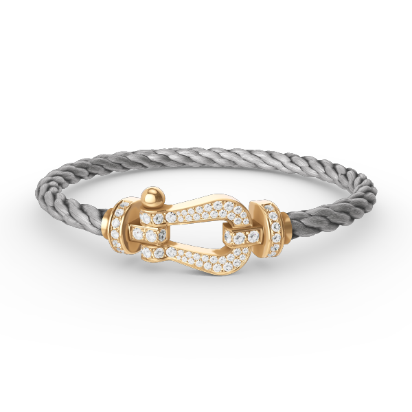 [Cadisa]FORCE LARGE HORSESHOE FULL DIAMOND BRACELET GOLD