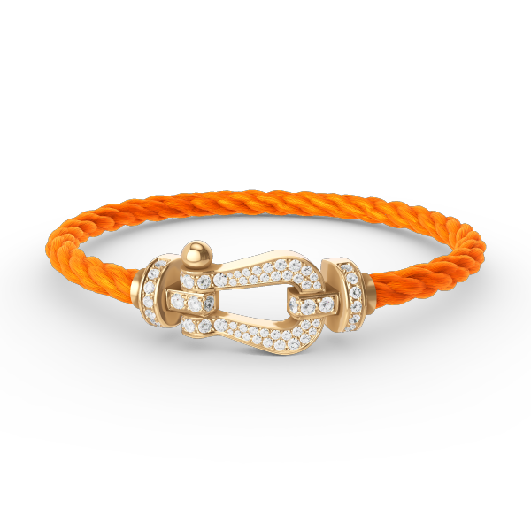 [Cadisa]FORCE LARGE HORSESHOE FULL DIAMOND BRACELET GOLD