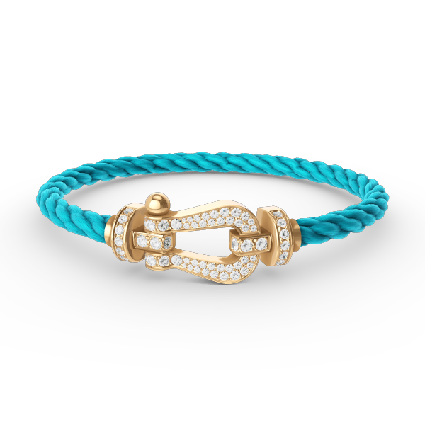 [Cadisa]FORCE LARGE HORSESHOE FULL DIAMOND BRACELET GOLD