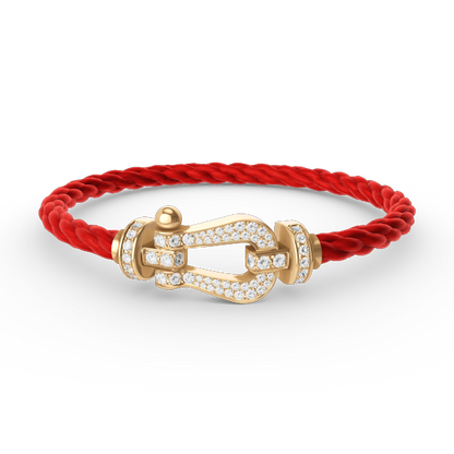 [Cadisa]FORCE LARGE HORSESHOE FULL DIAMOND BRACELET GOLD