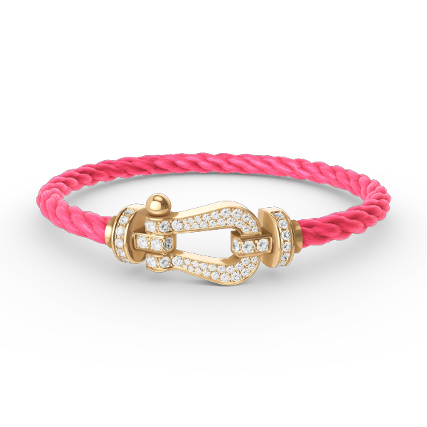 [Cadisa]FORCE LARGE HORSESHOE FULL DIAMOND BRACELET GOLD