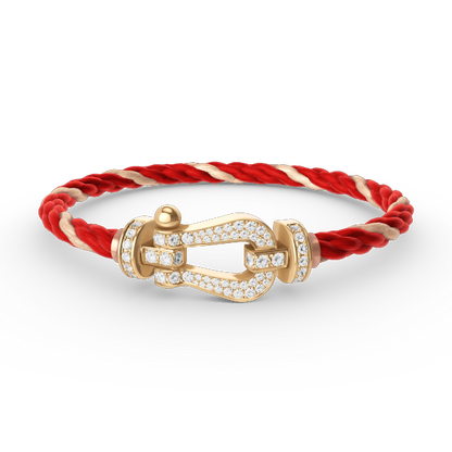 [Cadisa]FORCE LARGE HORSESHOE FULL DIAMOND BRACELET GOLD