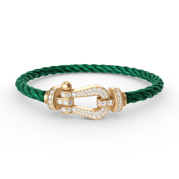 [Cadisa]FORCE LARGE HORSESHOE FULL DIAMOND BRACELET GOLD