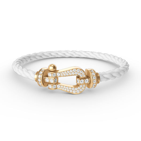 [Cadisa]FORCE LARGE HORSESHOE FULL DIAMOND BRACELET GOLD