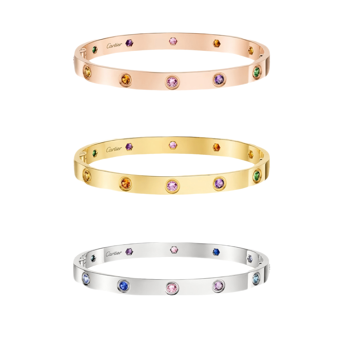 [Cadisa]2026 RAINBOW LOVE BRACELET 6.1MM  10 DIAMONDS