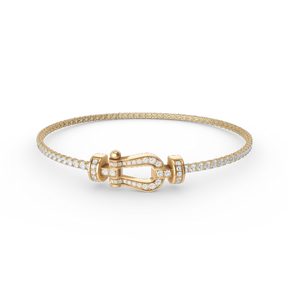 [Cadisa]FORCE  HORSESHOE  DIAMOND TENNIS BRACELET