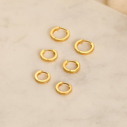 Editor Huggie Earrings Set