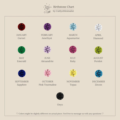 Custom Cut Birthstone Necklace