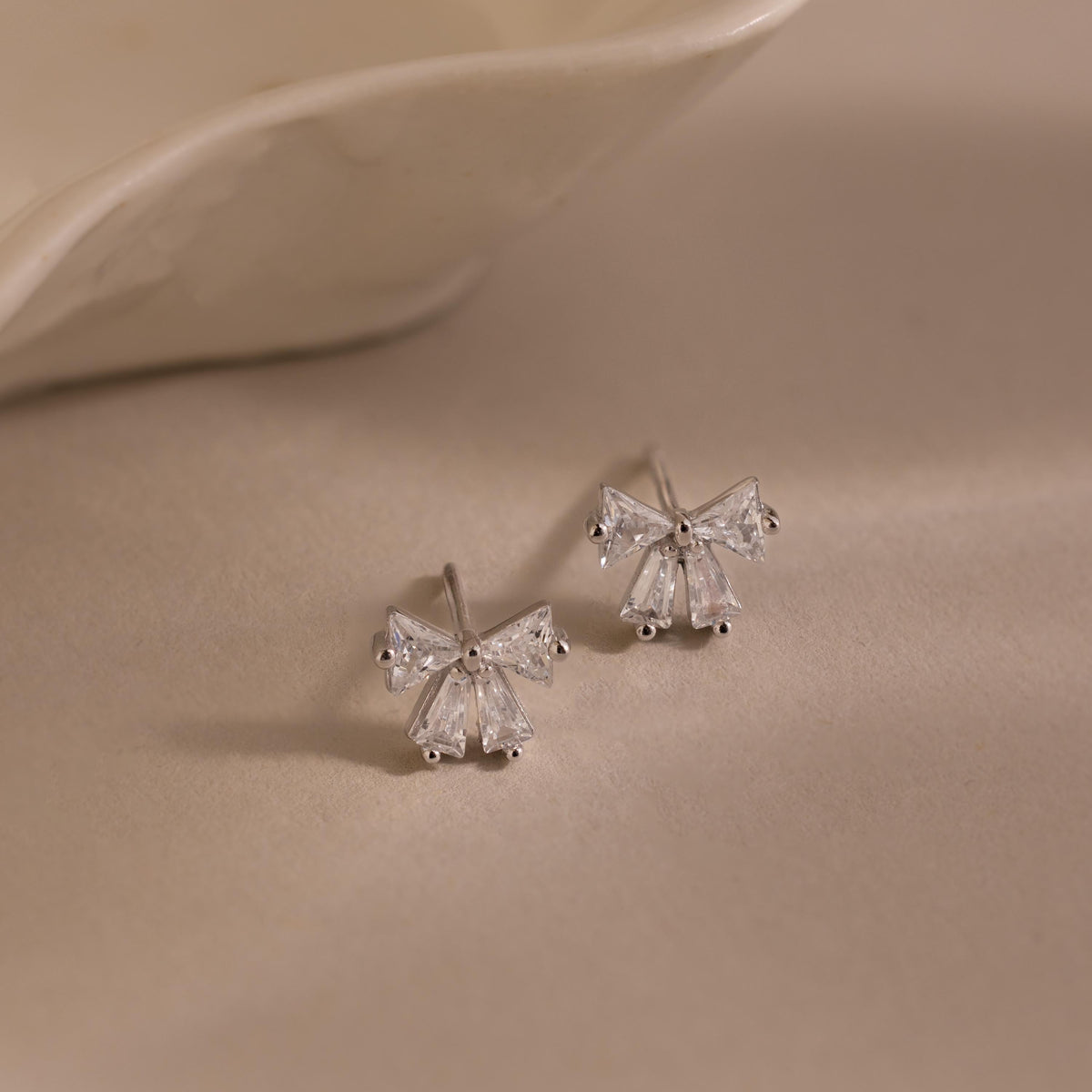 Diamond Bow Studs