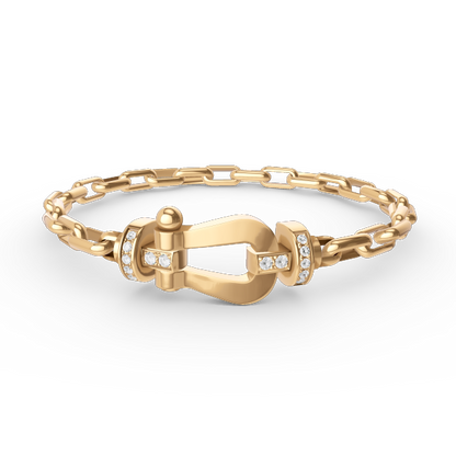[Cadisa]FORCE LARGE HORSESHOE CLASP  METAL BRACELET