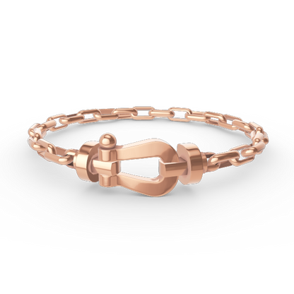 [Cadisa]FORCE LARGE HORSESHOE CLASP  METAL BRACELET