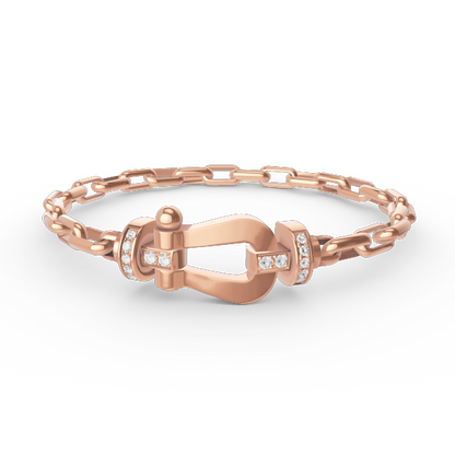 [Cadisa]FORCE LARGE HORSESHOE CLASP  METAL BRACELET