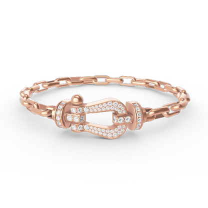 [Cadisa]FORCE LARGE HORSESHOE CLASP  METAL BRACELET