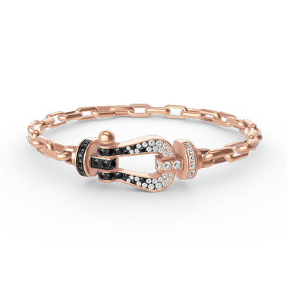 [Cadisa]FORCE LARGE HORSESHOE CLASP  METAL BRACELET