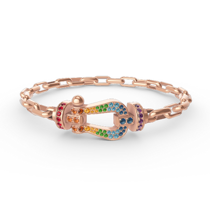[Cadisa]FORCE LARGE HORSESHOE CLASP  METAL BRACELET