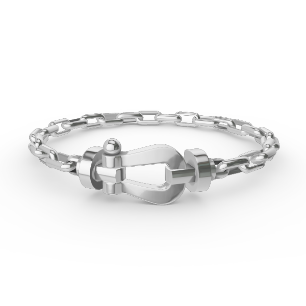 [Cadisa]FORCE LARGE HORSESHOE CLASP  METAL BRACELET