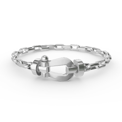 [Cadisa]FORCE LARGE HORSESHOE CLASP  METAL BRACELET