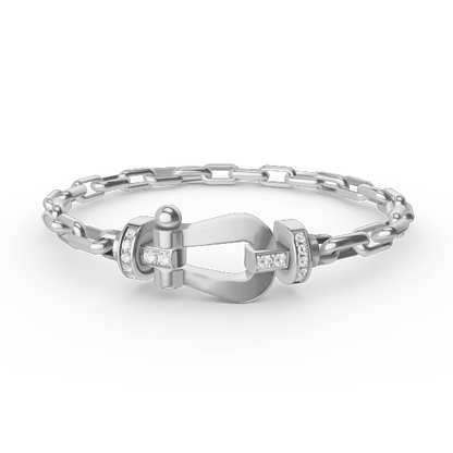 [Cadisa]FORCE LARGE HORSESHOE CLASP  METAL BRACELET