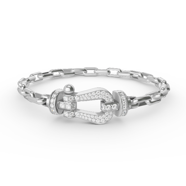 [Cadisa]FORCE LARGE HORSESHOE CLASP  METAL BRACELET