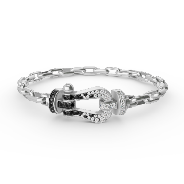 [Cadisa]FORCE LARGE HORSESHOE CLASP  METAL BRACELET