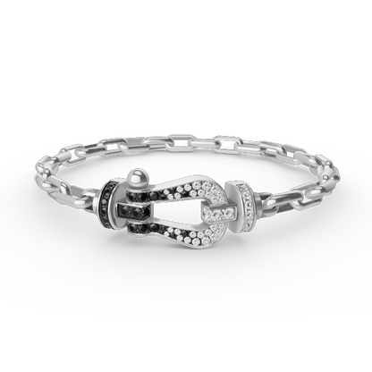 [Cadisa]FORCE LARGE HORSESHOE CLASP  METAL BRACELET
