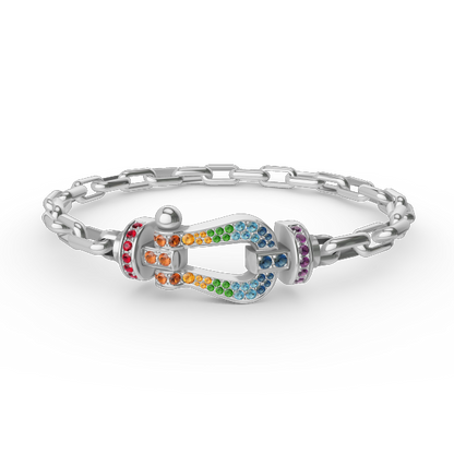 [Cadisa]FORCE LARGE HORSESHOE CLASP  METAL BRACELET