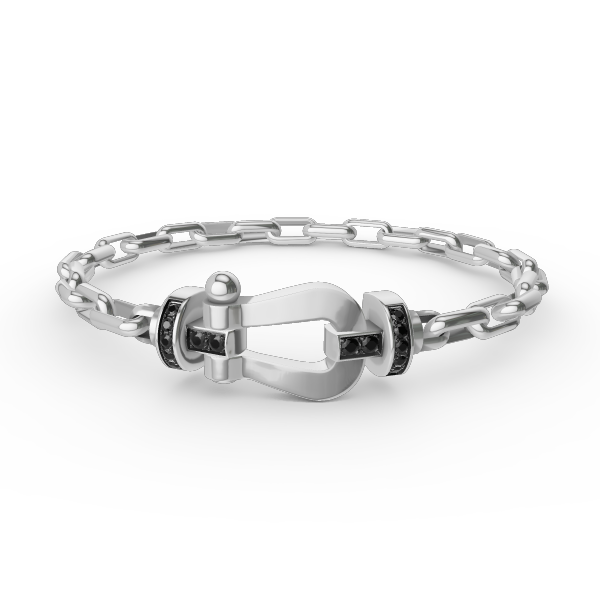 [Cadisa]FORCE LARGE HORSESHOE CLASP  METAL BRACELET