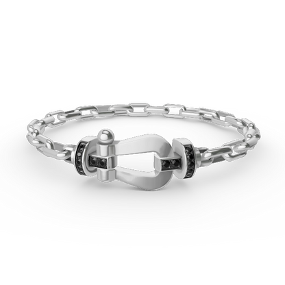 [Cadisa]FORCE LARGE HORSESHOE CLASP  METAL BRACELET