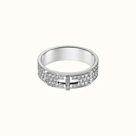 [Cadisa]KELLY SILVER DIAMOND RING