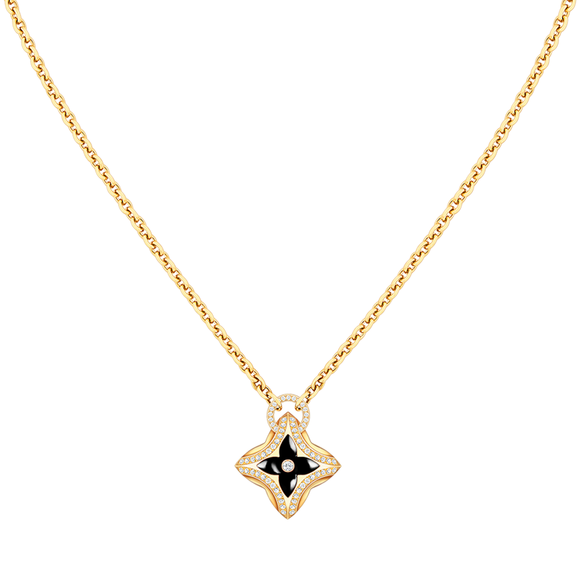 [Cadisa]STAR PEDANT PINK GOLD DIAMOND NECKLACE