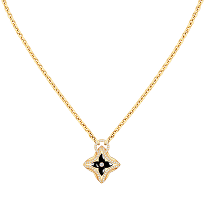 [Cadisa]STAR PEDANT PINK GOLD DIAMOND NECKLACE