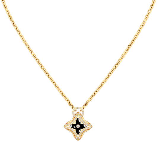 [Cadisa]STAR PEDANT PINK GOLD DIAMOND NECKLACE