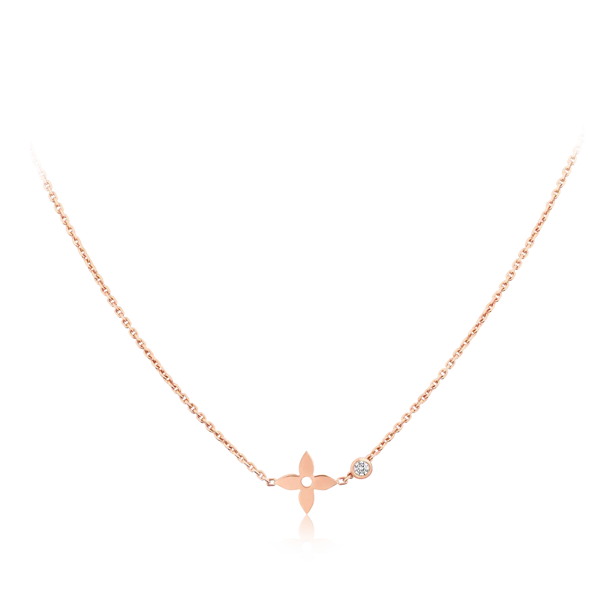[Cadisa]BLOSSOM PENDANT PINK GOLD AND DIAMOND