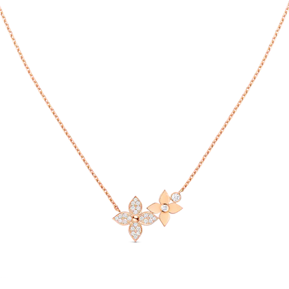 [Cadisa]STAR BLOSSOM NECKLACE PINK GOLD DIAMONDS