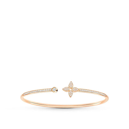 [Cadisa]IDYLLE PINK GOLD OPEN BRACELET DIAMOND PAVED