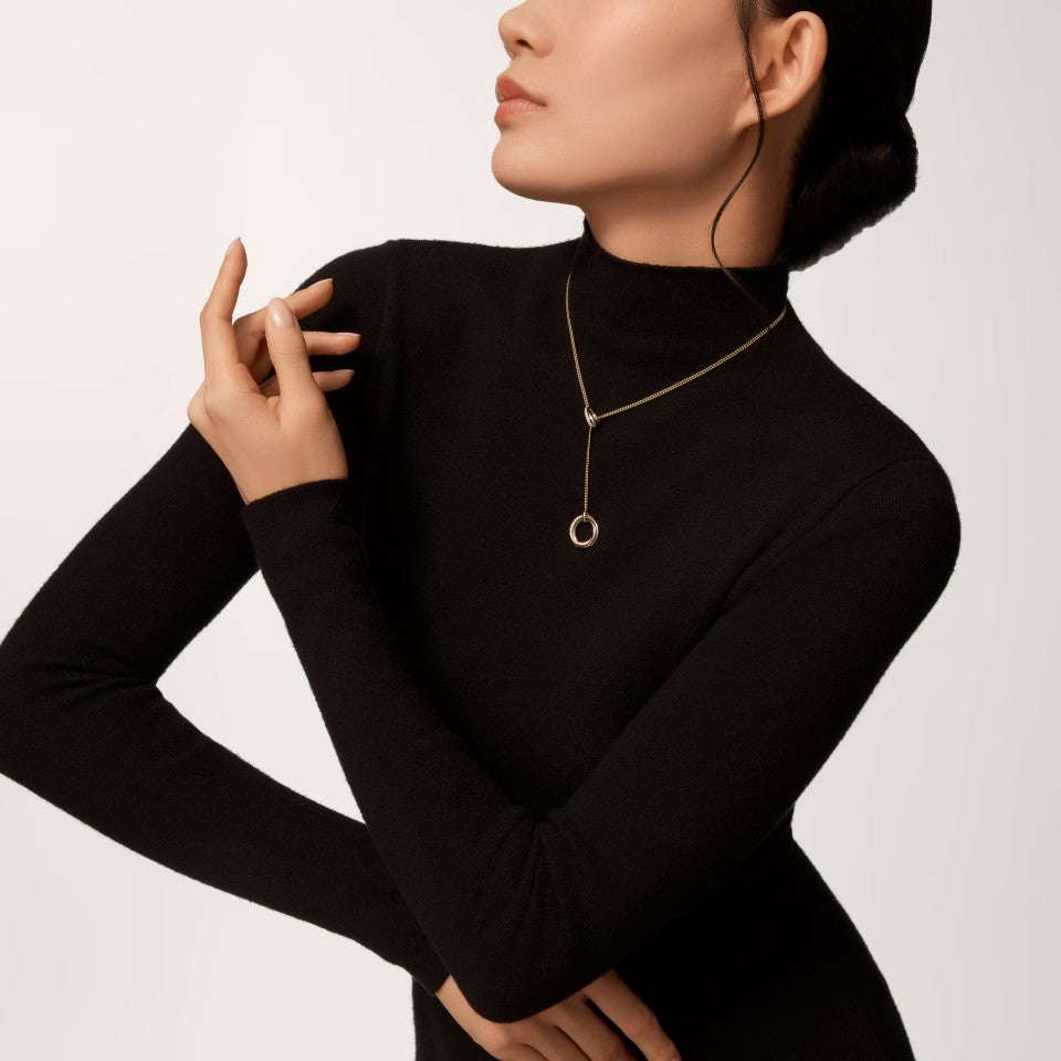 [Cadisa] TRINITY DIAMONDS NECKLACE