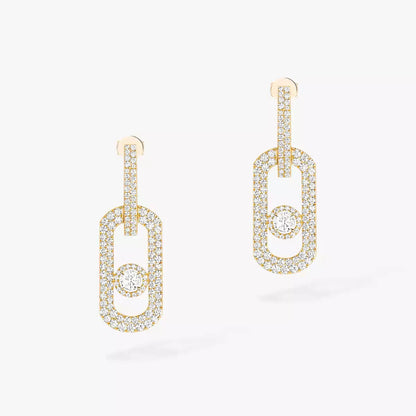 [Cadisa]So Move XL Pave_-Set Diamond Pendant Earrings