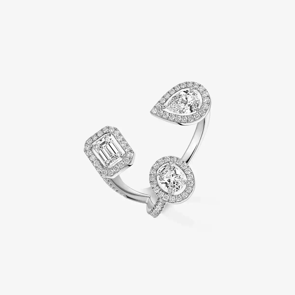 [[Cadisa] Diamond Ring 0,25ct My Twin Trilogy