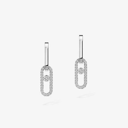[Cadisa]Move Link Diamond Earrings