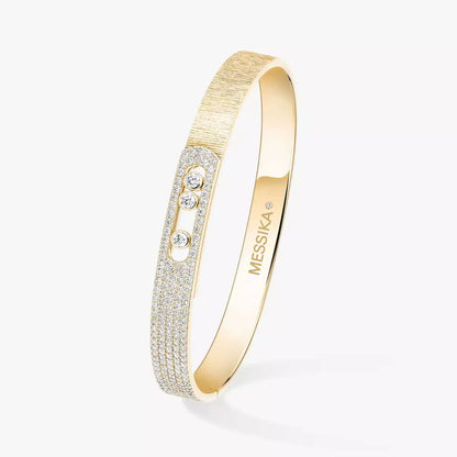[Cadisa]Move Noa Ciselé half pavé bangle