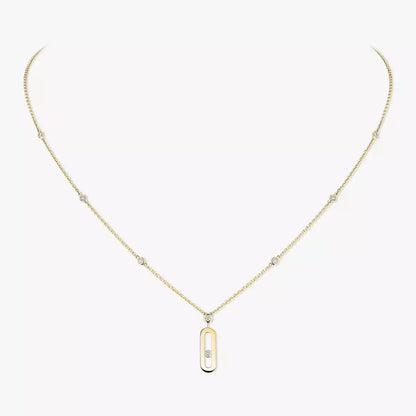 [Cadisa] Move Uno Gold Diamond Long Necklace