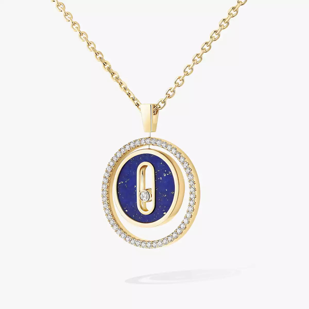 [Cadisa]Lucky Move Diamond Necklace in Rose Gold and White Mother-of-Pearl