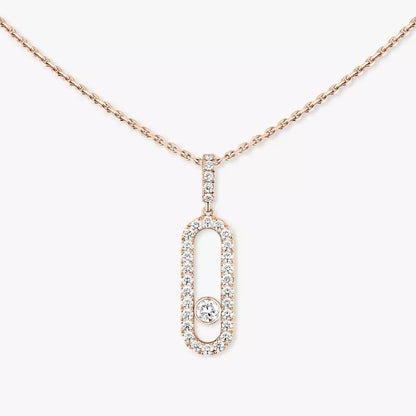 [Cadisa]Move Uno Diamond Necklace in Rose Gold