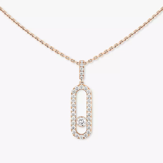 [Cadisa]Move Uno Diamond Necklace in Rose Gold
