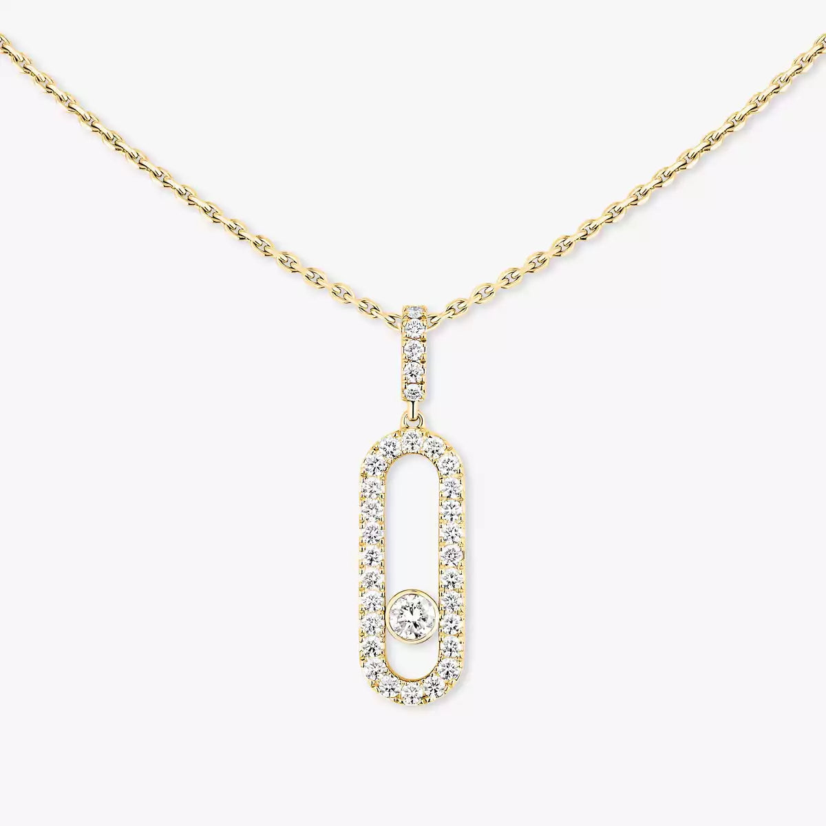[Cadisa]Move Uno Diamond Necklace in Rose Gold