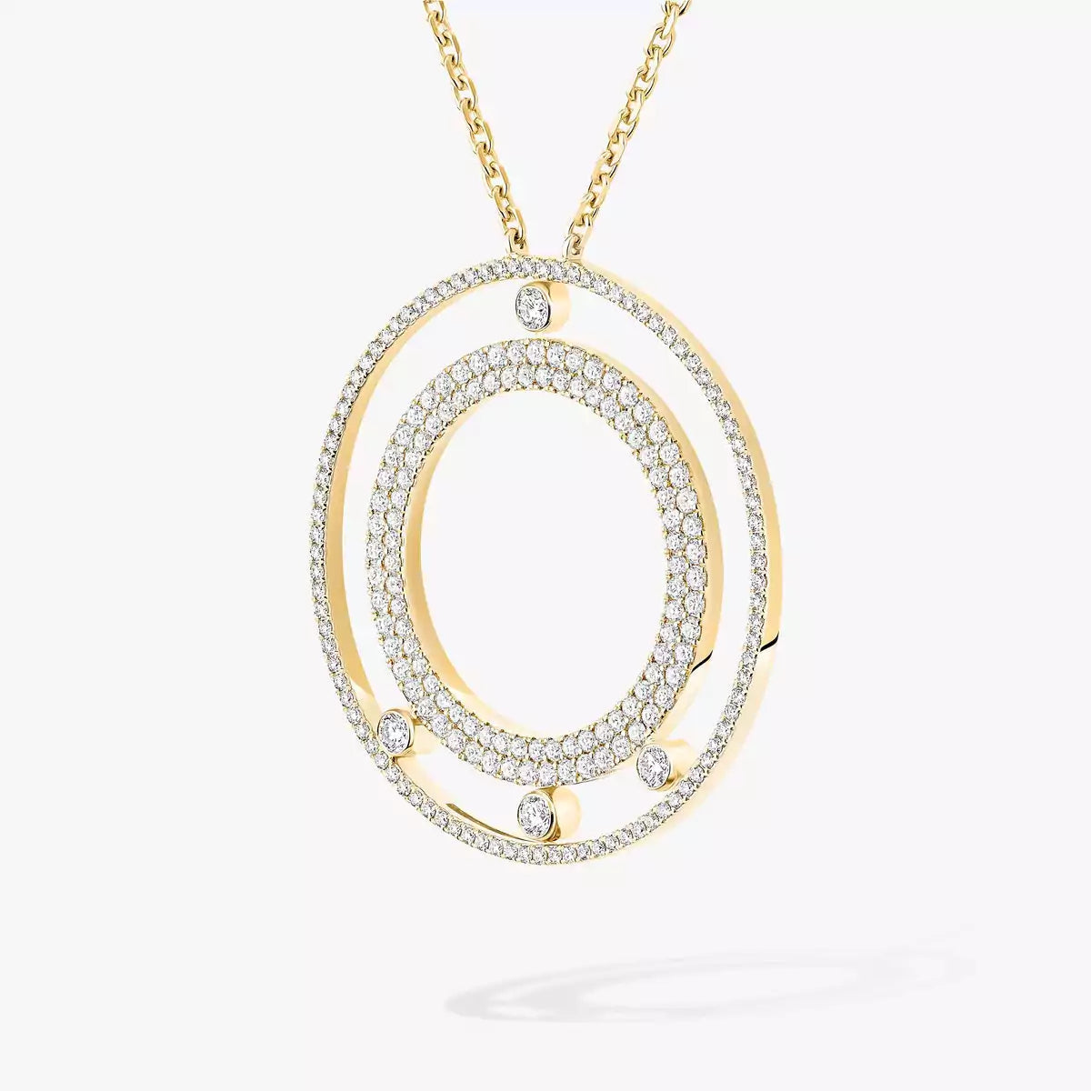 [Cadisa]Move Romane Long Pave_-Set Diamond Necklace