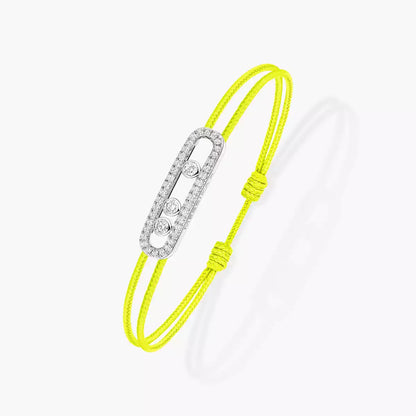 [Cadisa]Messika Care(s) pink cord pavé bracelet